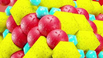 3d abstract geometric background with multicolor cubes looped animation video