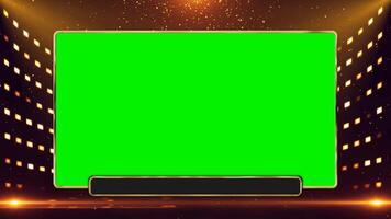 Dynamic Green Screen Display with Circular Light Patterns video