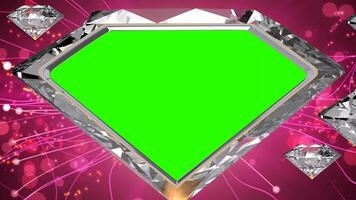 Mesmerizing Window Frame A Green Screen Experience with a Pink Diamond Glow video
