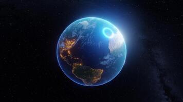 Digital Earth with Global Data Network Connections video