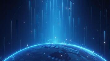 Futuristic Global Network with Data Streams video