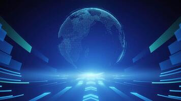 Abstract Digital Globe with Network Connections video