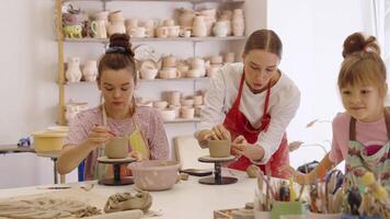 Enjoy a pottery class for all ages at a local studio in the heart of the city video