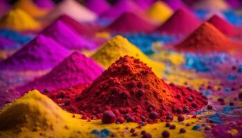 Vibrant Colors of Powdered Pigment photo