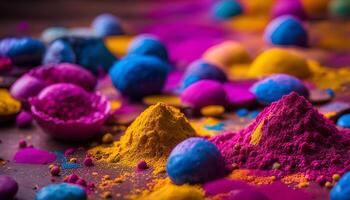 Vibrant Colors of Holi Festival photo
