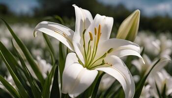 White Lily in Bloom photo