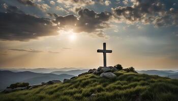 Cross on a Hilltop photo