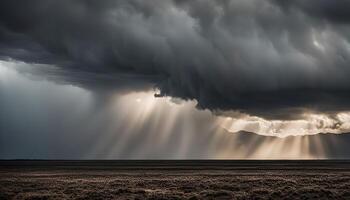 Sunbeams Through Storm Clouds photo