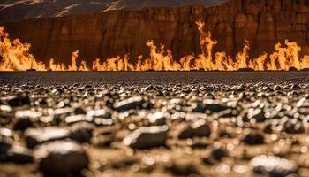 Blazing Desert Cliffs photo