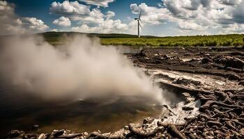 A Geothermal Spring Emerging From the Mud photo