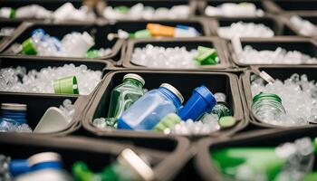 Bottles and Ice in Cases photo