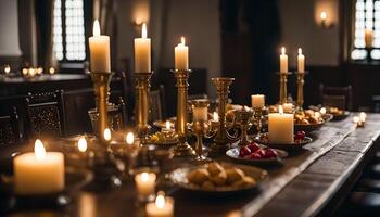 Candlelit Table Setting photo