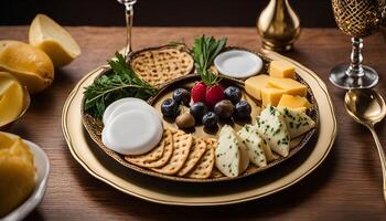 Gourmet Cheese and Crackers Platter photo