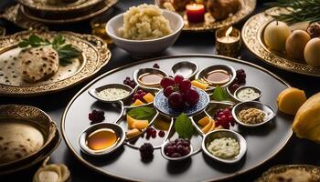 A Festive Table Setting with a Unique Presentation photo