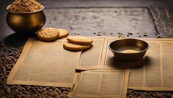 Still Life with Cookies and Bowl photo