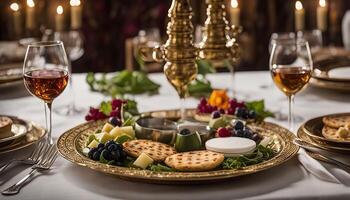 Elegant Table Setting with Appetizers photo
