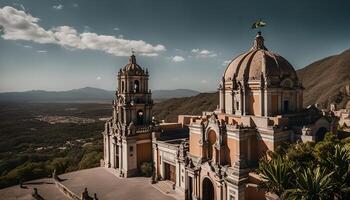 A Church Perched on a Mountaintop photo
