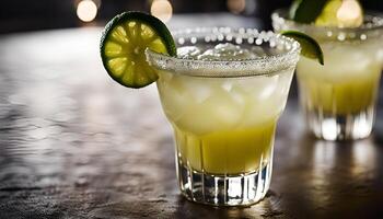 Refreshing Margarita with Lime Wedge photo