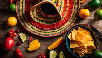 Mexican Fiesta A Colorful Display of Traditional Foods photo