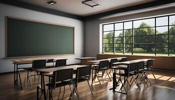 Empty Classroom Ready for Learning photo