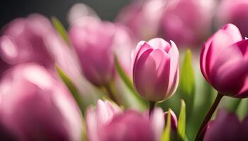 Pink Tulips in Soft Light photo