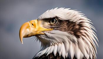 Close-up Portrait of a Majestic Bald Eagle photo