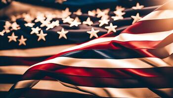 americano bandera, símbolo de libertad foto
