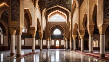 Islamic Architecture - Interior of a Mosque photo