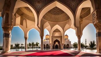 A View Through the Arches of a Mosque photo
