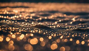 Golden Bokeh Lights photo
