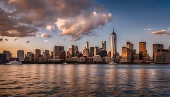 NYC Skyline at Sunset photo