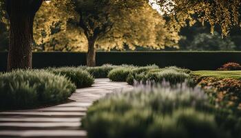 A Serene Pathway Through Lush Greenery photo