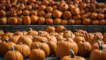 Autumn Harvest A Bountiful Display of Pumpkins photo