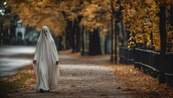 Ghostly Walk in Autumn photo