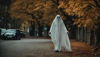 Ghostly Walk Through Autumn photo