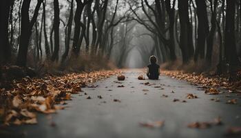 Solitude in the Autumn Forest photo