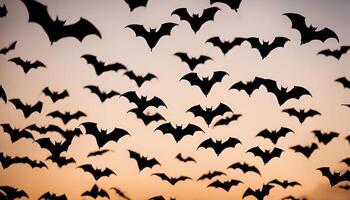Bats in Flight at Dusk photo