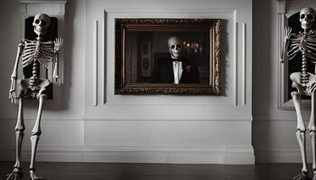 Skeletal Portrait in a Formal Setting photo