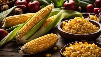 Fresh Corn on the Cob with Kernels photo