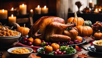 Thanksgiving Feast A Table Setting of Gratitude photo