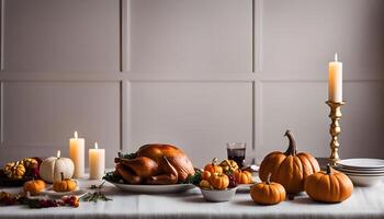 Thanksgiving Feast Table Setting photo