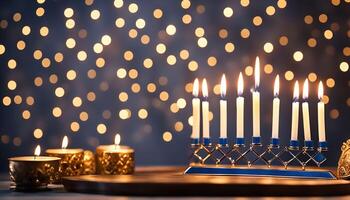 Candles for Hanukkah photo