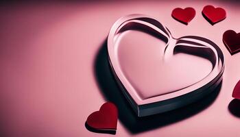 Heart-Shaped Box with Red Hearts photo
