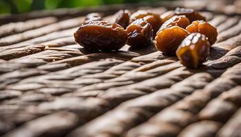 Dates on Wicker Surface photo