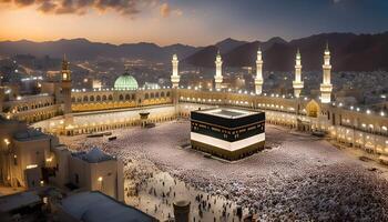 Aerial View of the Kaaba in Mecca photo