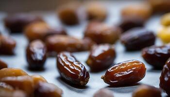 Close-up of Dates on a White Surface photo