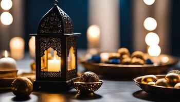 Intricate Lantern with Golden Accents photo