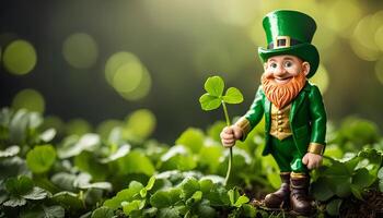 Leprechaun with Shamrock photo