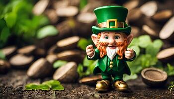 Leprechaun with a Pot of Gold photo