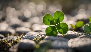 Clover Leaf on a Pebble Path photo